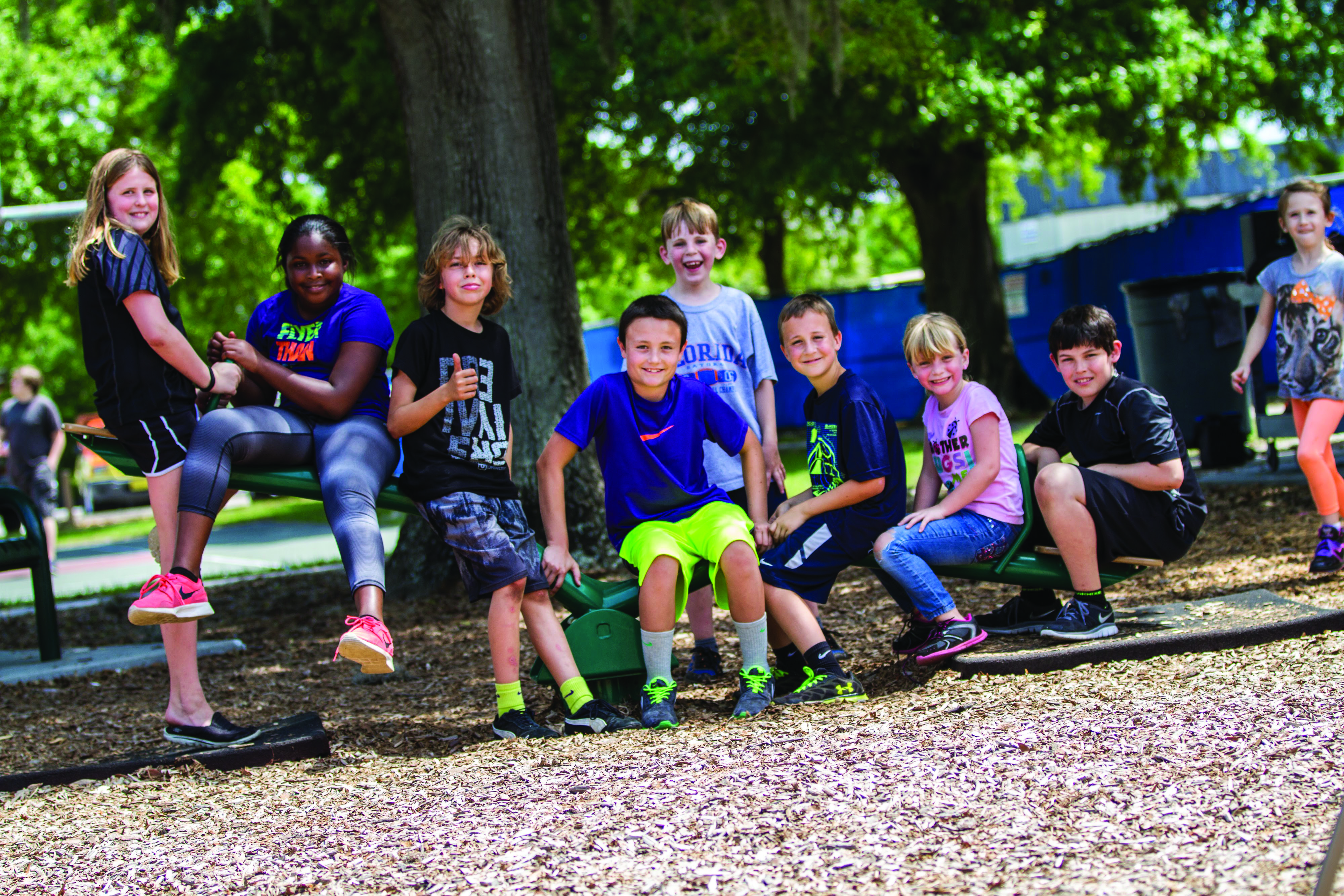 Children outside for a summer camp program